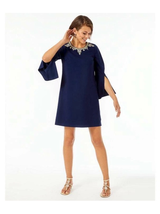 Lilly Pulitzer Dresses & Skirts - Lilly Pulitzer Anastasia Stretch Dress True Navy Size 6 NWT